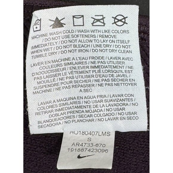 Nike Pro Hyperwarm Leggings Women's Small Eggplant Gym Compression - Picture 10 of 10